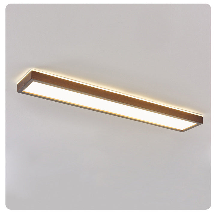 Solid Wood Balcony Long Ceiling Lamp
