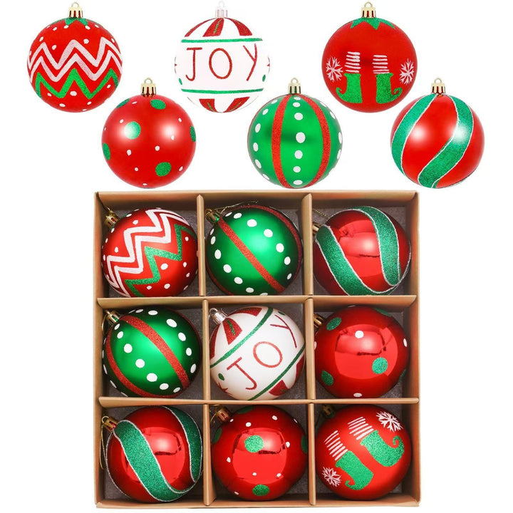 Christmas Theme Hand Drawn Christmas Ball Set Hanging Decorations by 253444