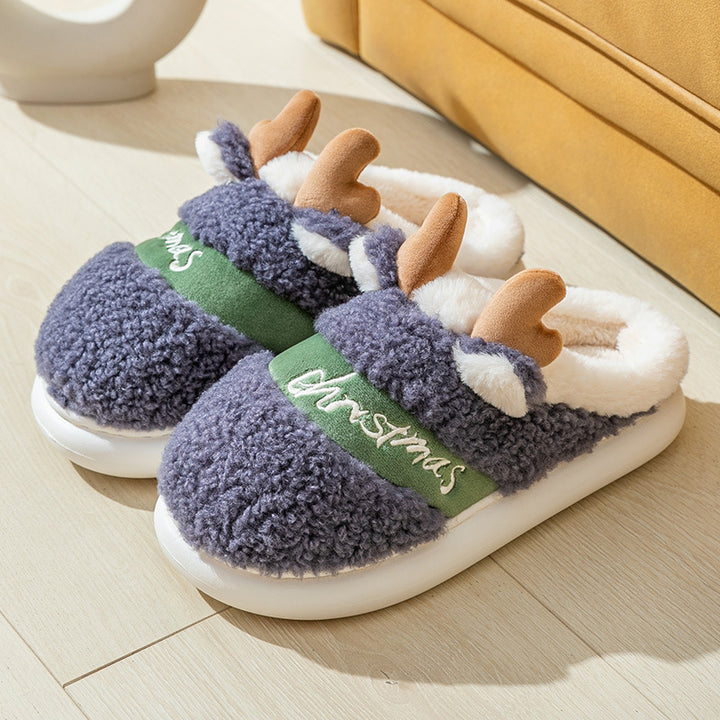 Pantufas De Inverno Alce Macias Confortáveis Para Casa