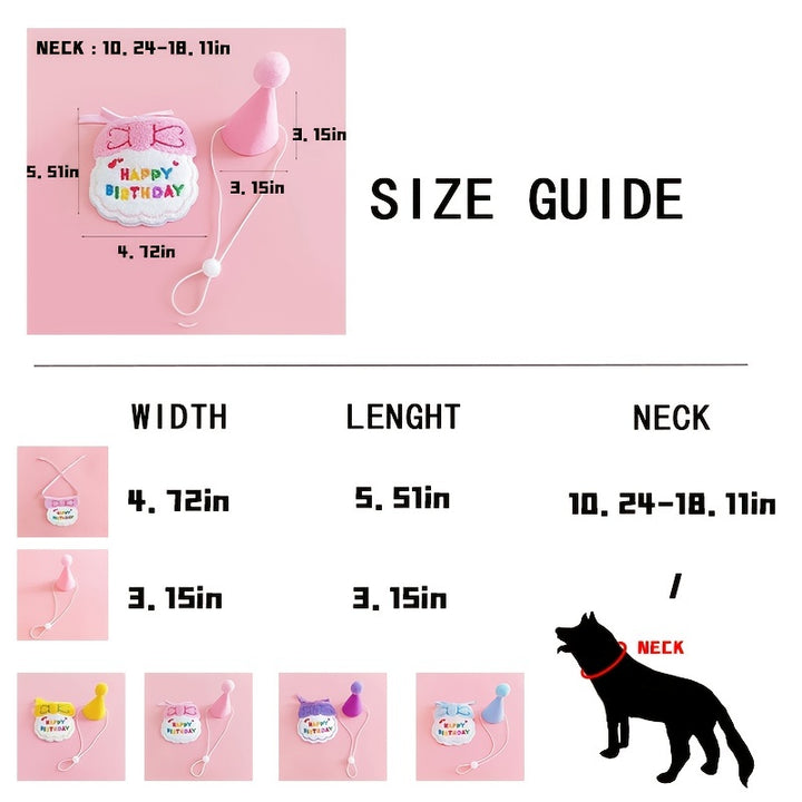 Make Your Pet's Birthday Special with this Adorable Dog Birthday Hat & Bandana Set! by Casa Perfeita