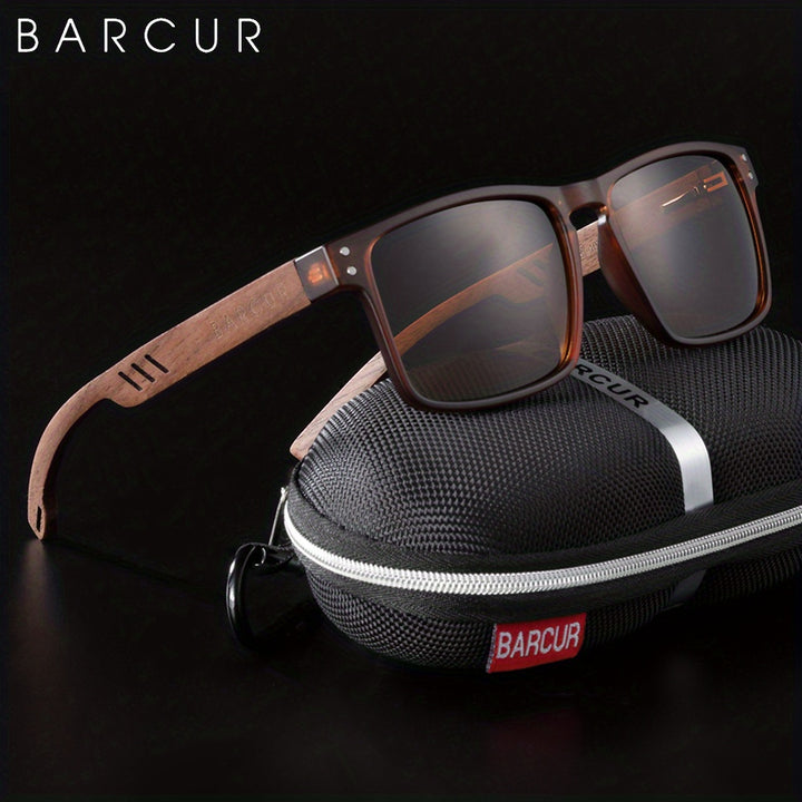 Barcur Óculos De Sol De Madeira Polarizados UV400 Unissexo