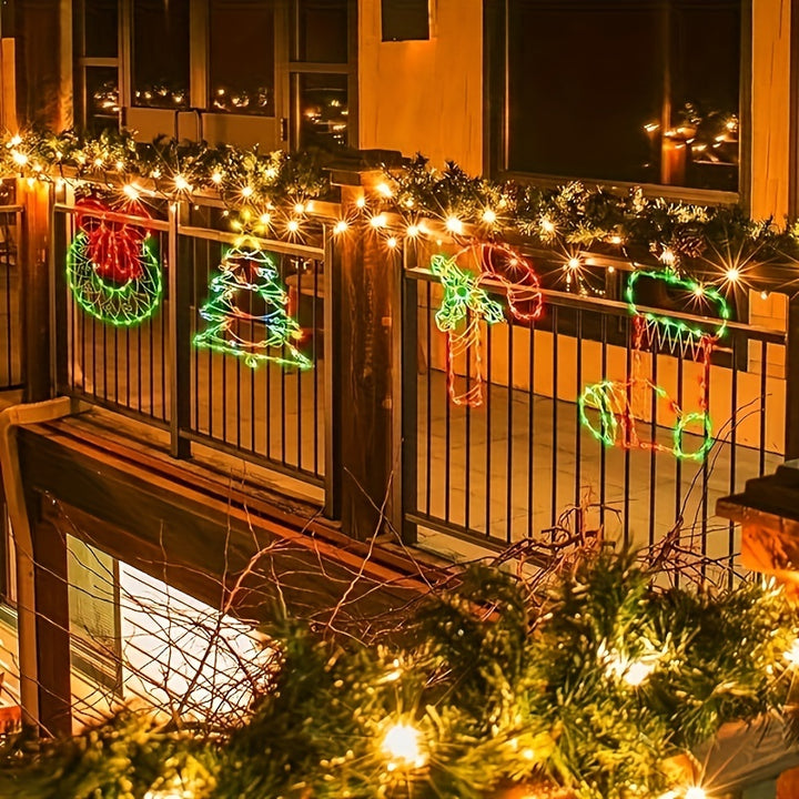 Bengalas Luminosas Conjunto 4 Decoracao Natal Janela Festiva