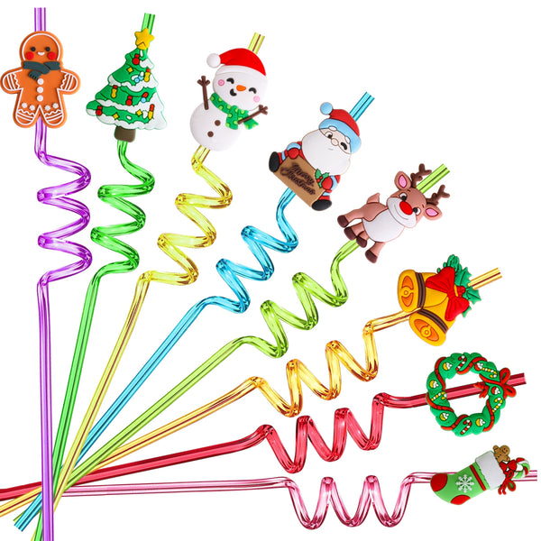 Canudos De Natal Reutilizáveis Com Escovas 24 16 8 Festas