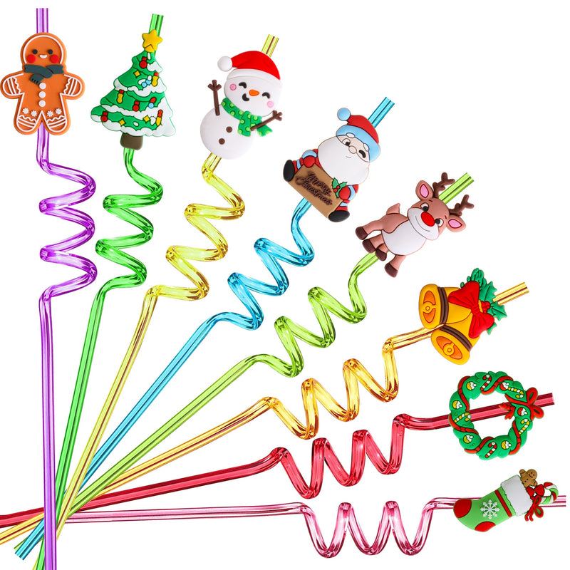 Canudos De Natal Reutilizáveis Com Escovas 24 16 8 Festas