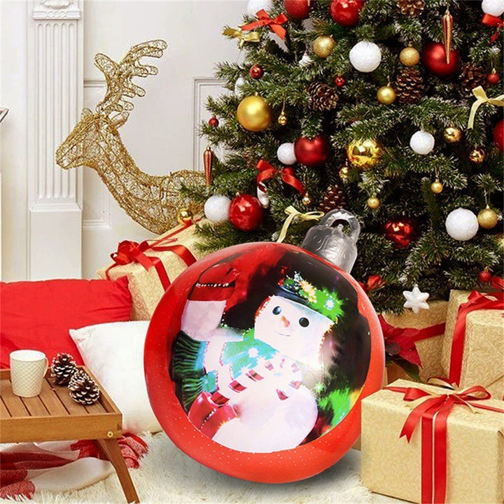 Christmas Ornament Ball Outdoor Pvc 60CM Inflatable Decorated Ball PVC Giant Big Large Balls Xmas Tree Decorations Toy Ball by 253444