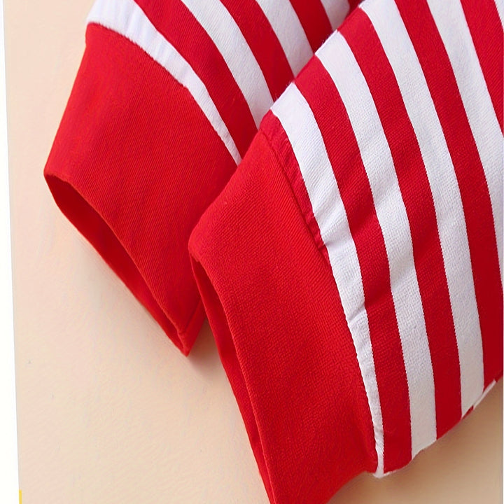 Conjunto Bebê Natal 3 Peças Casual Com Boné Papai Noel