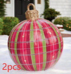 Christmas Ornament Ball Outdoor Pvc 60CM Inflatable Decorated Ball PVC Giant Big Large Balls Xmas Tree Decorations Toy Ball by 253444