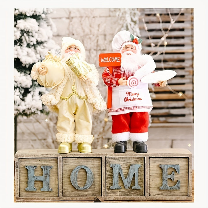Figura Papai Noel Sentado Decoracao Natal Para Casa Saco by Casa Perfeita