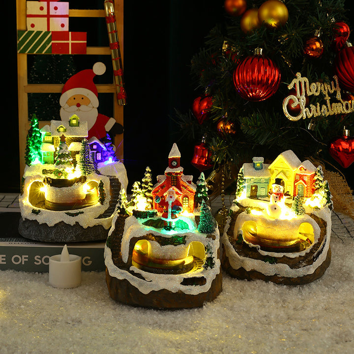Christmas With Concert Rotating Train Resin Decorations Decorations by 253444