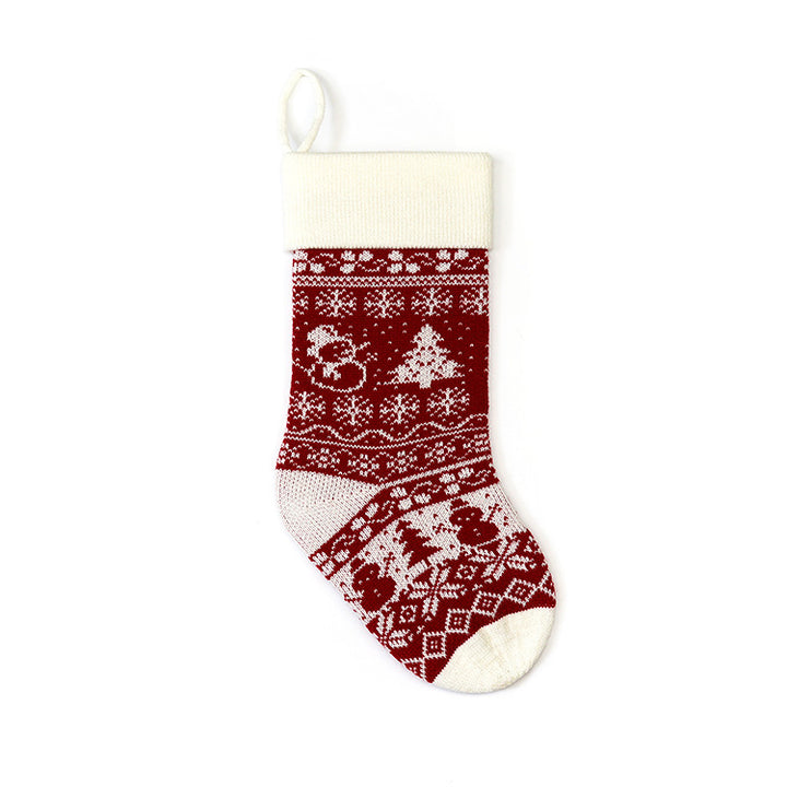 European And American Jacquard Yarn Gift Bag Christmas Decoration by 253444
