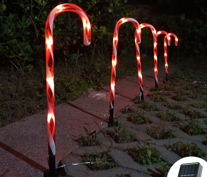 Solar Powered Cane String Lights Christmas Home Decor by 253444