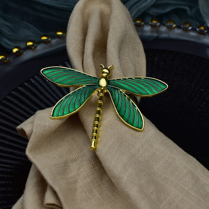 Anéis De Guardanapo Metal Libélula Para Jantar Decoração by Casa Perfeita