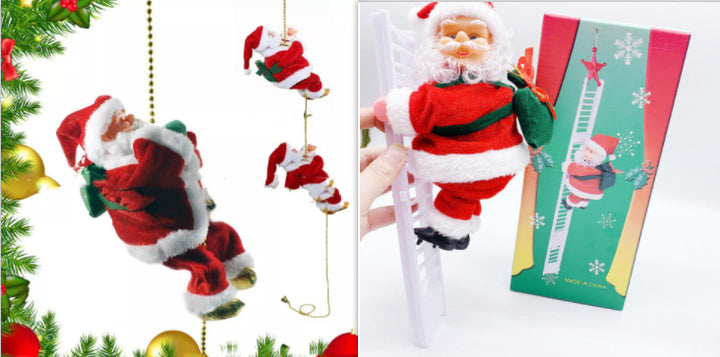 Electric Santa Claus Climbing Ladder Plastic by 253444