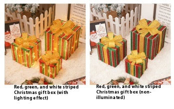 Led Christmas Gift Box Three-piece Set Lighting Chain Scene Layout Decorative Lights by 253444