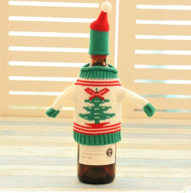 Knitted Christmas Bottle Set by 253444