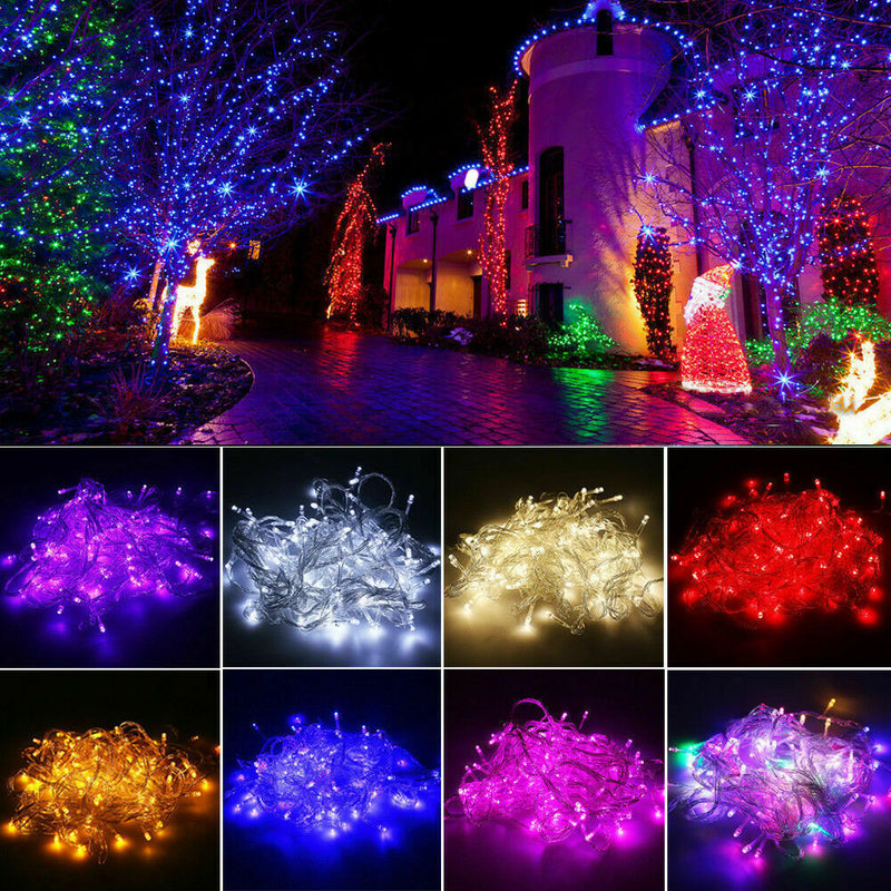 LED Fairy String Lights Multicolor Garland Beads Outdoor Waterproof Holiday Party Christmas Tree Decor by 253444