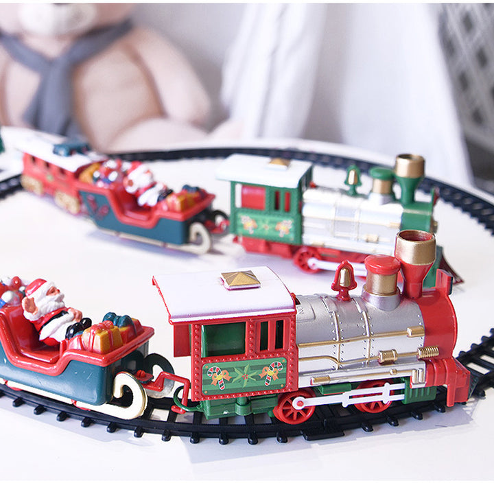 Toy Train Set with Lights and Sounds Christmas Train Set Railway Tracks Battery Operated Toys by 253444