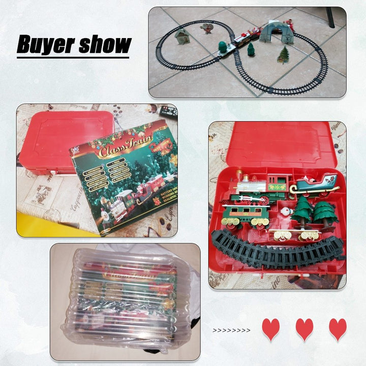 Christmas Electric Rail Car Train Toy Children's Electric Toy Railway Train Set by 253444