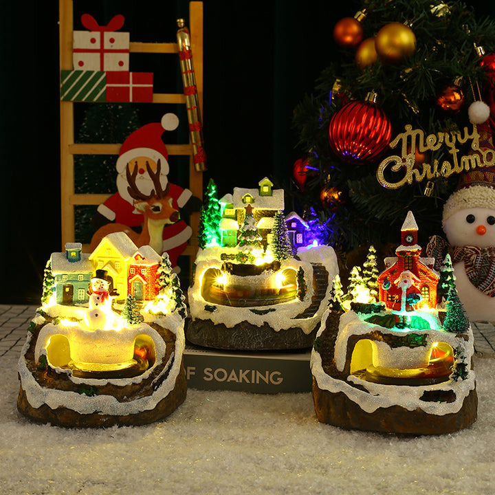 Christmas With Concert Rotating Train Resin Decorations Decorations by 253444