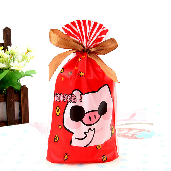 Christmas old man tree drawstring bag by 253444