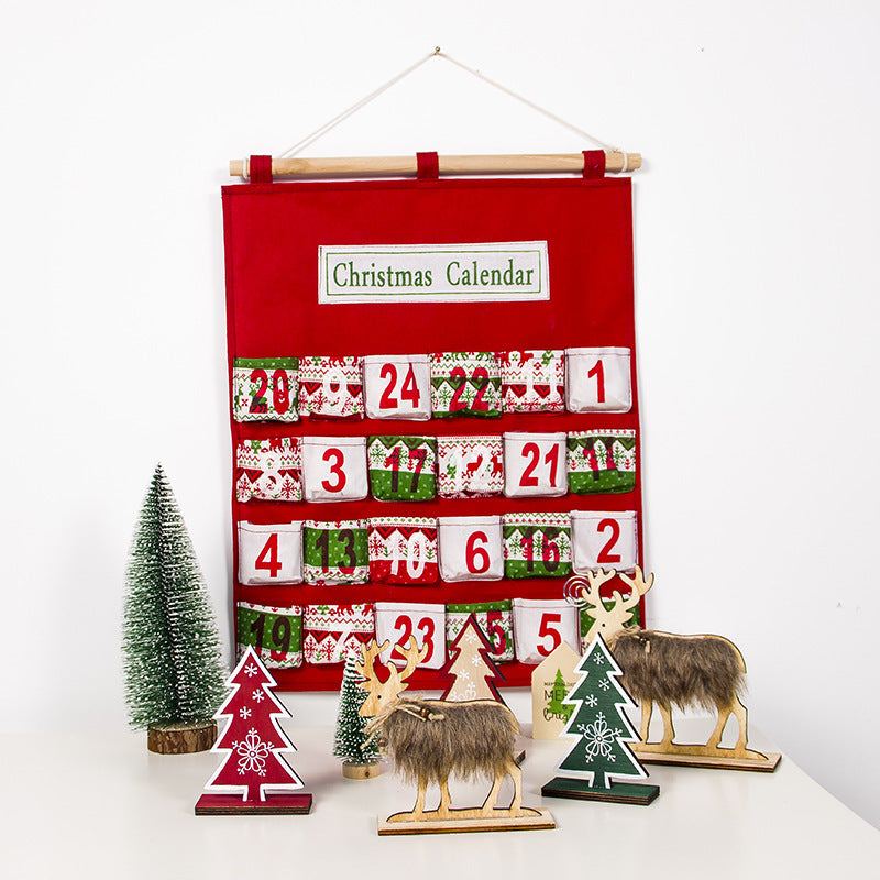 Christmas calendar storage hanging bag by 253444