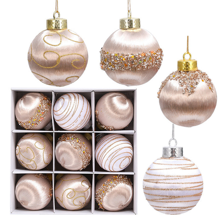 Christmas Decorations Foam Painted Silk Ball Christmas Tree Pendant by 253444
