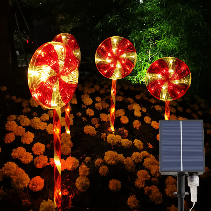 Solar Lollipop Light Outdoor Waterproof LED Christmas Candy Light by 253444