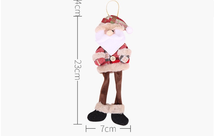 Christmas Tree Ornaments Doll Plaid Cloth Pendant by 253444