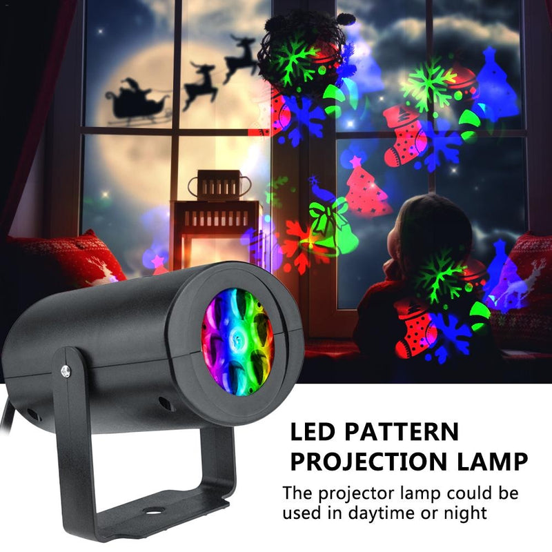 Christmas Pattern LED Laser Projector Colorful Rotating Projector by 253444