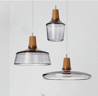 Modern Led Glass Pendant Light Fixture With Wood Vintage Rustic Hanging Lamp For Cafe Bar Restaurant Home Deco Loft Lighting by CASA PERFEITA