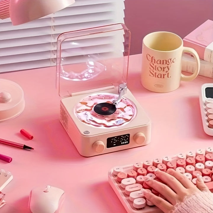 The best Christmas gift Waves Vinyl Player. Multifunctional White Noise BT Speaker With Adiustble Atmosphere Liaht RGB Lighting-audio Wireless Festival Qifts Getting Close To Nature And Adding Color To Life, Gifts From Friend by Casa Perfeita