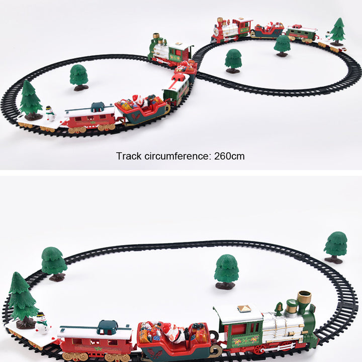 Toy Train Set with Lights and Sounds Christmas Train Set Railway Tracks Battery Operated Toys by 253444
