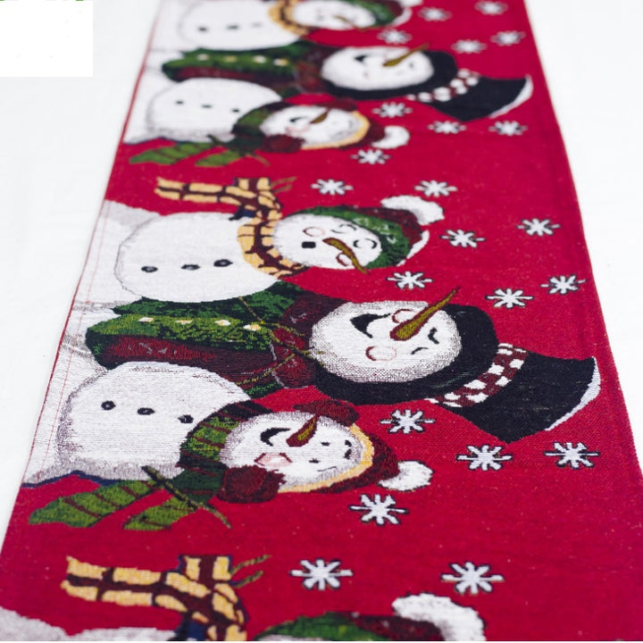 Christmas Elk Snowman Table Runner Merry Christmas Decorations by 253444