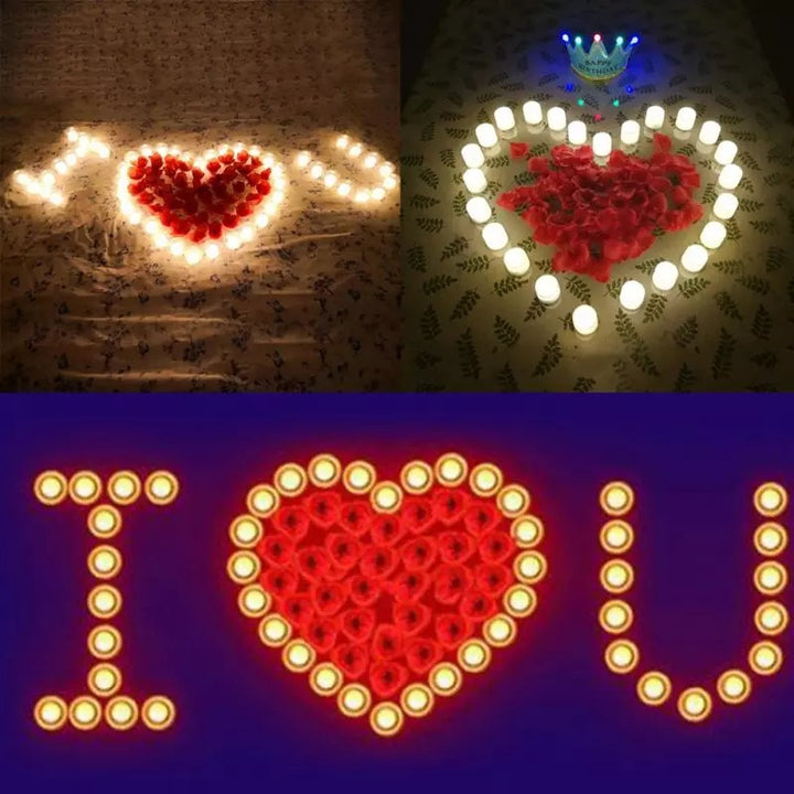 Electronic Candles Flickering LED Tea Light Battery Operate Bedside Night Lamp Flameless Party Lighting Decor by 253444