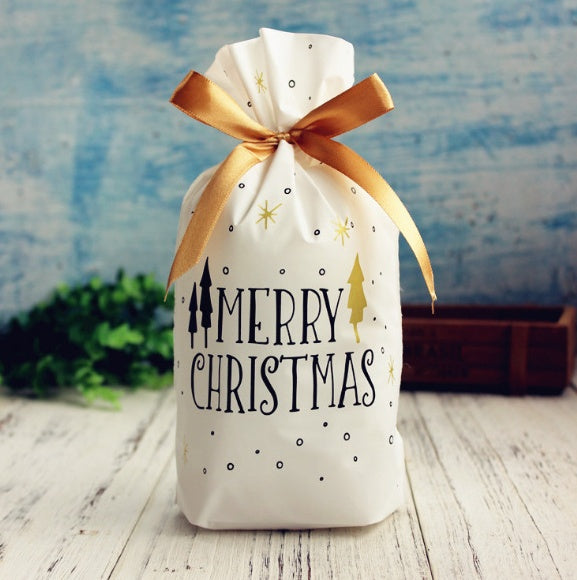 Christmas old man tree drawstring bag by 253444