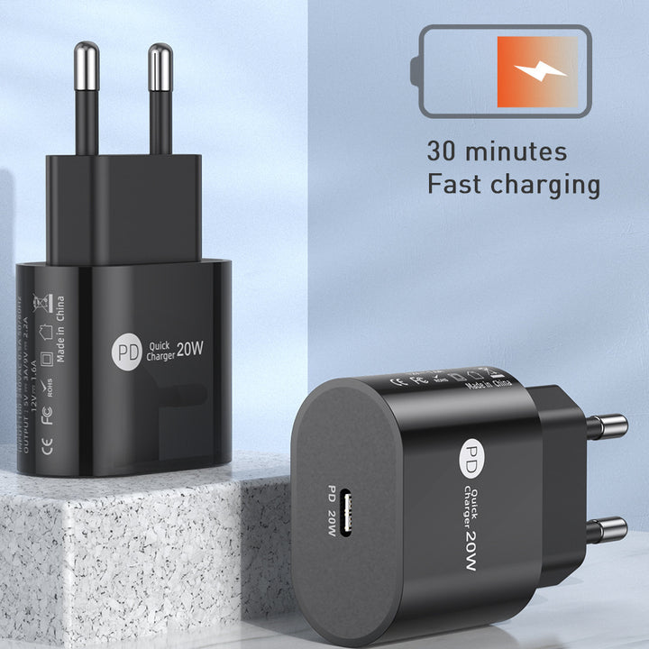 PD20W Mobile Phone Charger 9V-2.2A Type-c Interface 20W Fast Charge Charging Head