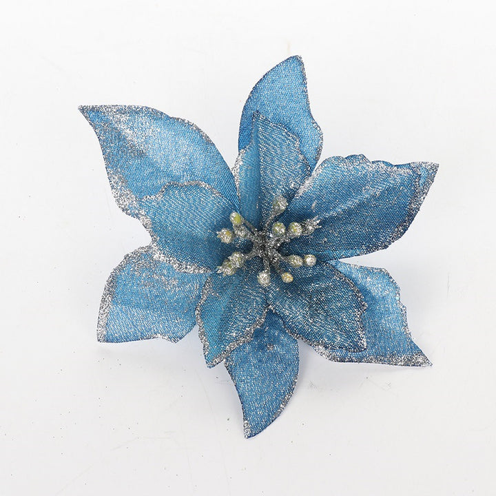 Artificial Christmas Flower 13cm Christmas Tree Decoration Flower by 253444