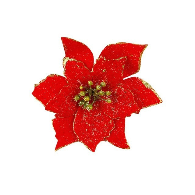 Artificial Christmas Flower 13cm Christmas Tree Decoration Flower by 253444