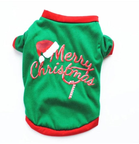 Dog Christmas Costume Sweatshirt Vest Clothes by 253444