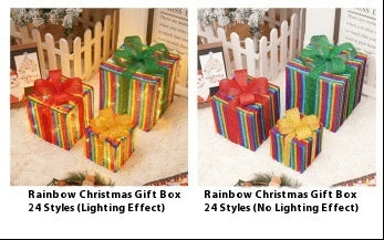 Led Christmas Gift Box Three-piece Set Lighting Chain Scene Layout Decorative Lights by 253444
