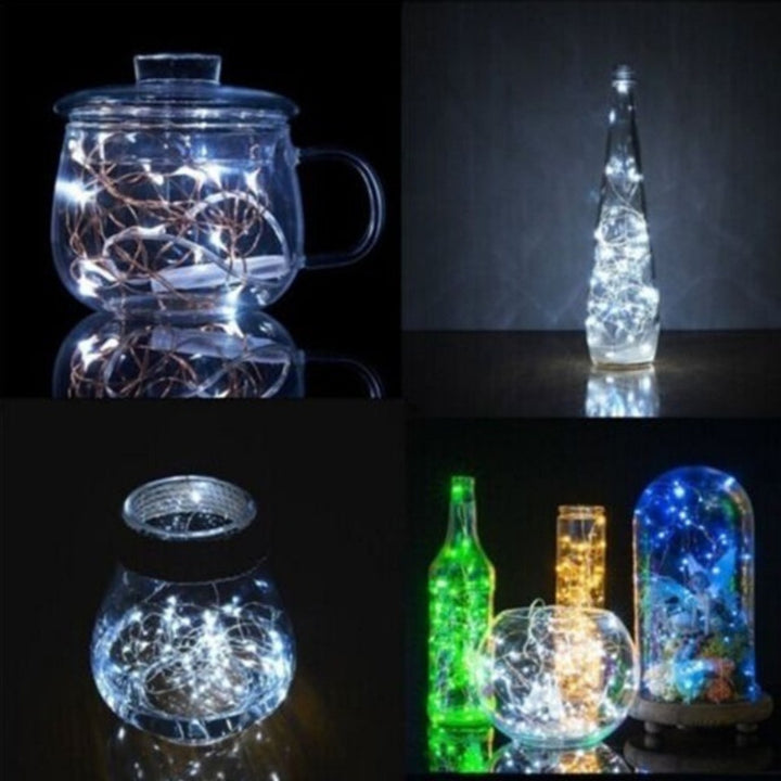 Luzes de Fio de Cobre com LEDs Bateria Sem Tomada Festas by Casa Perfeita