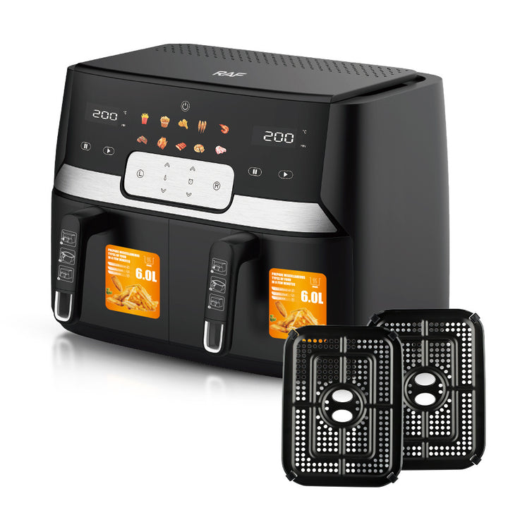 Fritadeira Airfryer com Duplo Revestimento Europeu – Grande Capacidade e Cozimento Saudável