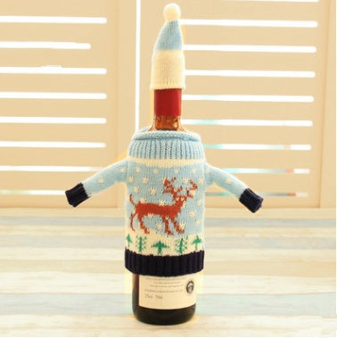 Knitted Christmas Bottle Set by 253444
