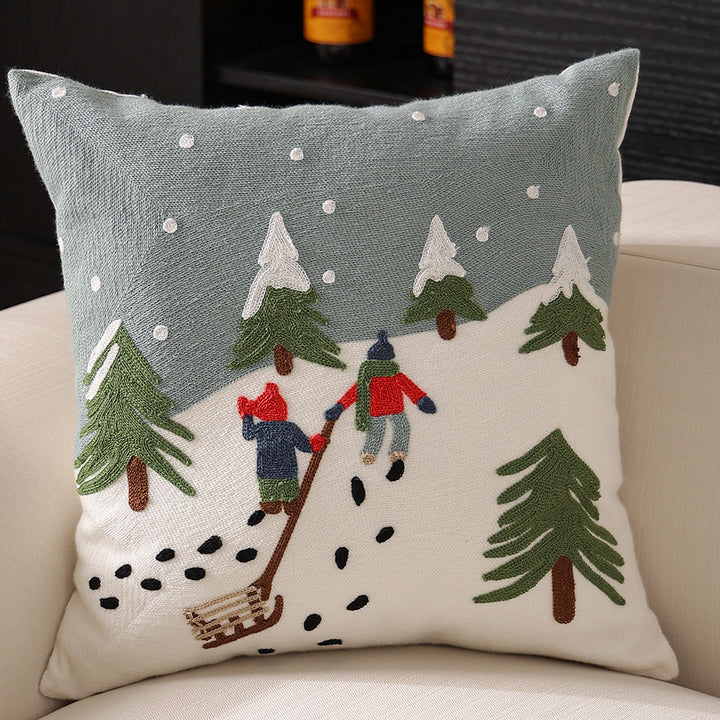 Christmas Festival Pillow Cover Home Snowflake by 253444