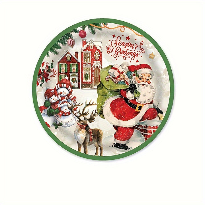 Kit Festa Natal Descartáveis Pratos Copos Guardanapos