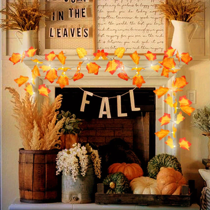 Luzes Decorativas Folhas De Ácer 60 LEDs 30 Pés Para Casa