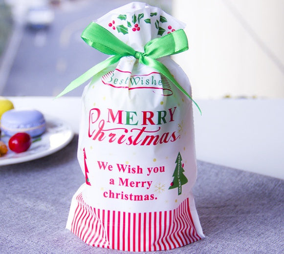 Christmas old man tree drawstring bag by 253444