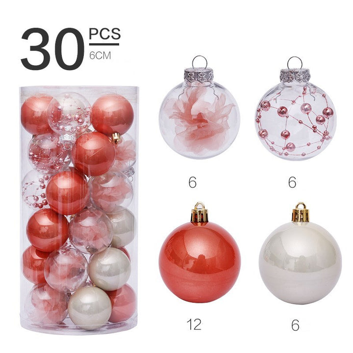 Conjunto Bolas Transparentes de Natal 6cm 30 peças Decoração by 253444