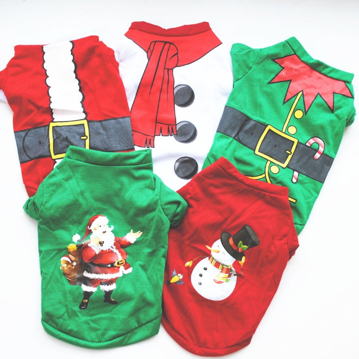 Dog Christmas Costume Sweatshirt Vest Clothes by 253444