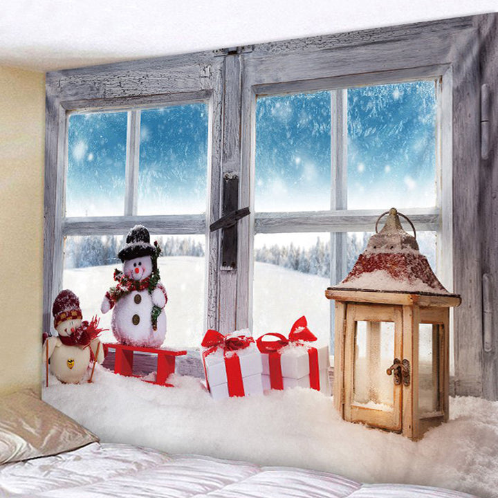 European and American polyester Christmas wall blanket by 253444